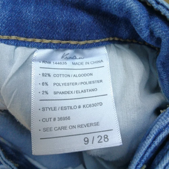 KanCan Leopard Patch Distressed Skinny Jeans Size 9/29 - Picture 7 of 7